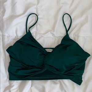 Green crop top